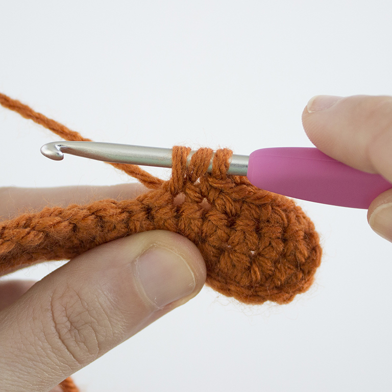 How to Crochet - Double Crochet 2 Together - DC2TOG - 03