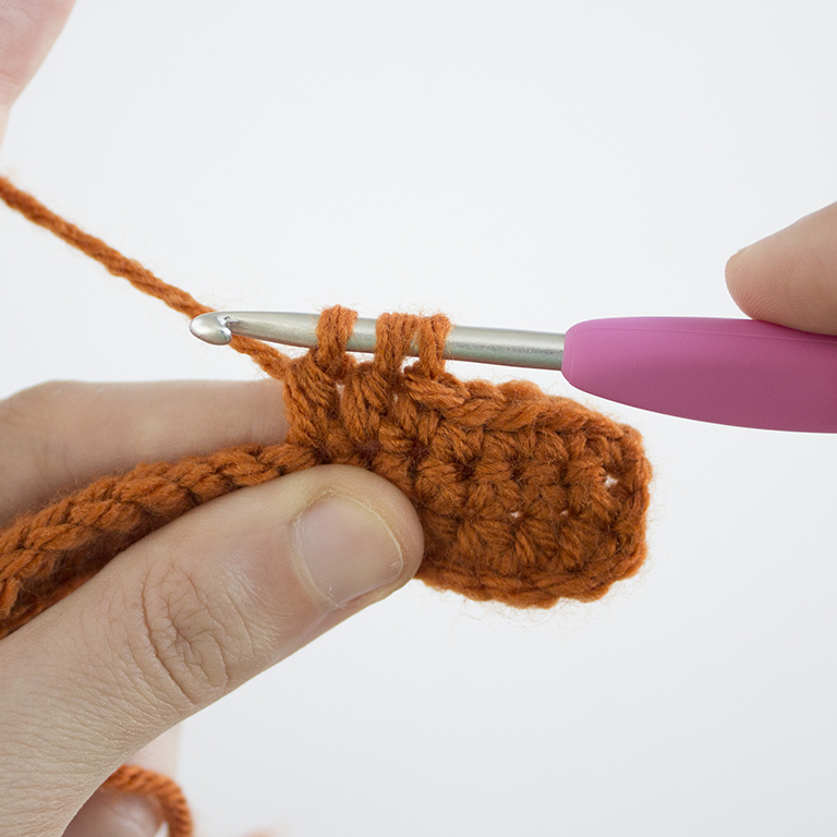 How to Crochet - Double Crochet 2 Together - DC2TOG - 09
