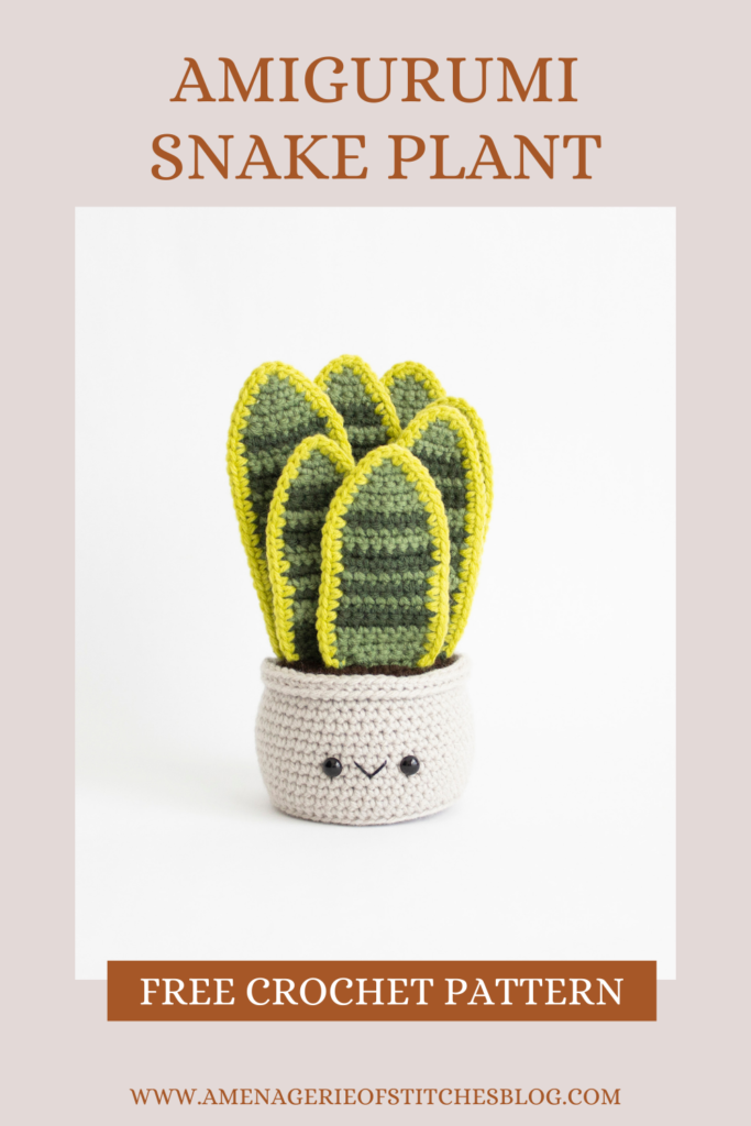Free Crochet Snake Plant Amigurumi Pattern - LEAF VARIATIONS - PIN 01