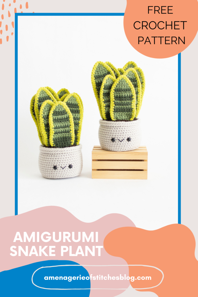 Free Crochet Snake Plant Amigurumi Pattern - LEAF VARIATIONS - PIN 02