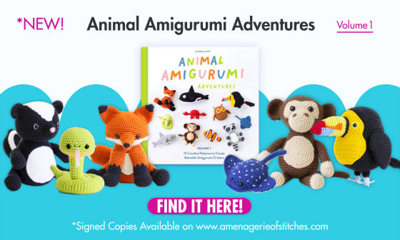 Animal Amigurumi Adventures Volume 1 - Crochet Pattern Book Feature - WIDE PURPLE - v5