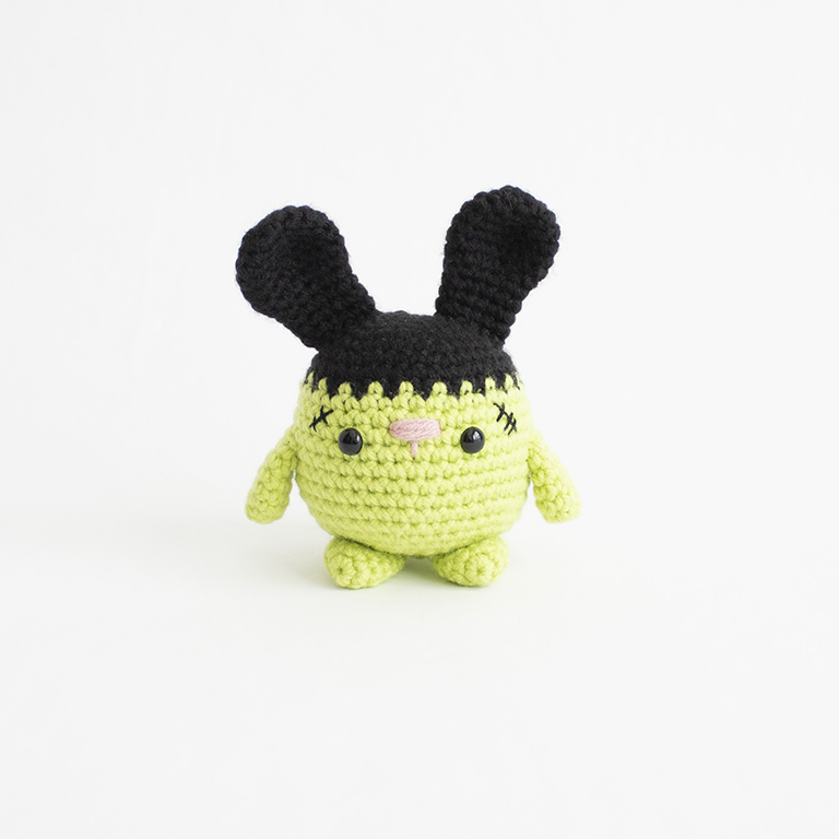 Halloween Crochet Chubby Bunny Amigurumi Frankenstein's Monster Bunny