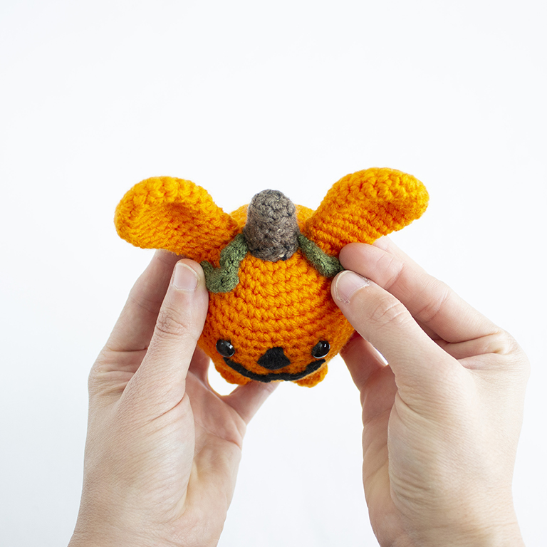 Halloween Crochet Chubby Bunny Amigurumi Jack O'lantern Pumpkin STEM 01