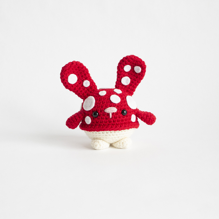 Free Crochet Chubby Bunnies - Fall Toadstool Mushroom Bunny Pattern