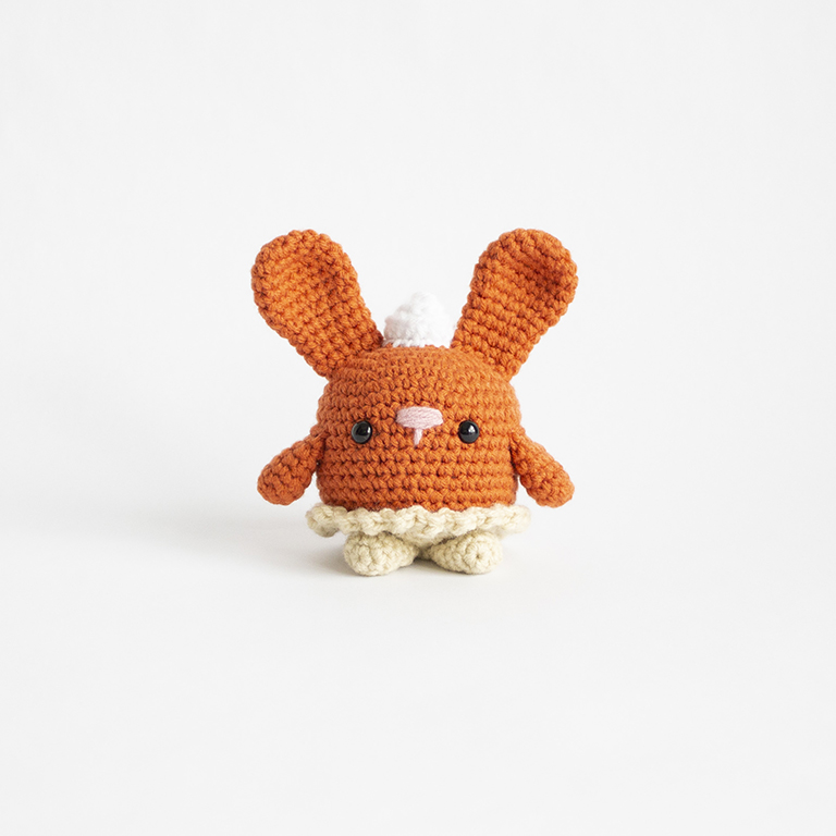 Free Crochet Chubby Bunnies - Fall Pumpkin Pie Bunny Pattern