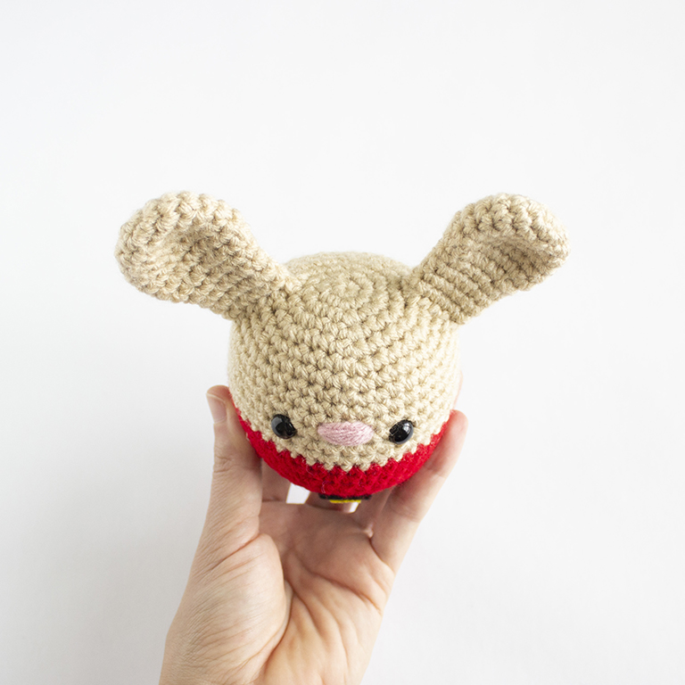 Free Crochet Christmas Santa Claus Bunny - Amigurumi Ears - 01
