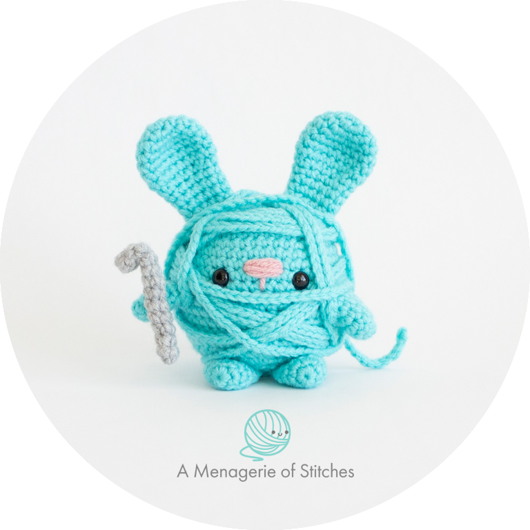 FREE Crochet St. Patricks Day Amigurumi Bunnies - Pot of Gold Bunnt, Unicorn Bunny, Leprechaun Bunny, Yarn Ball HERO YARN BALL