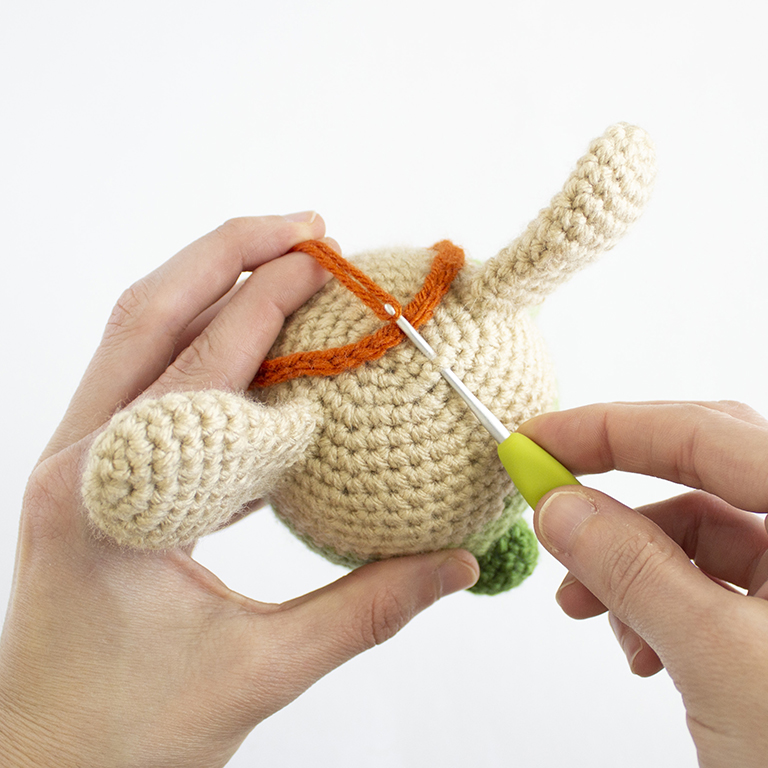 FREE Crochet St. Patricks Day Amigurumi Bunnies - Leprechaun Bunny - Hair Attach 3