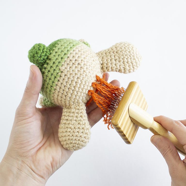 FREE Crochet St. Patricks Day Amigurumi Bunnies - Leprechaun Bunny - Hair Brush 1
