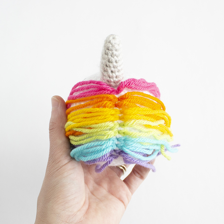 FREE Crochet St. Patricks Day Amigurumi Bunnies - Unicorn - Hair - 15