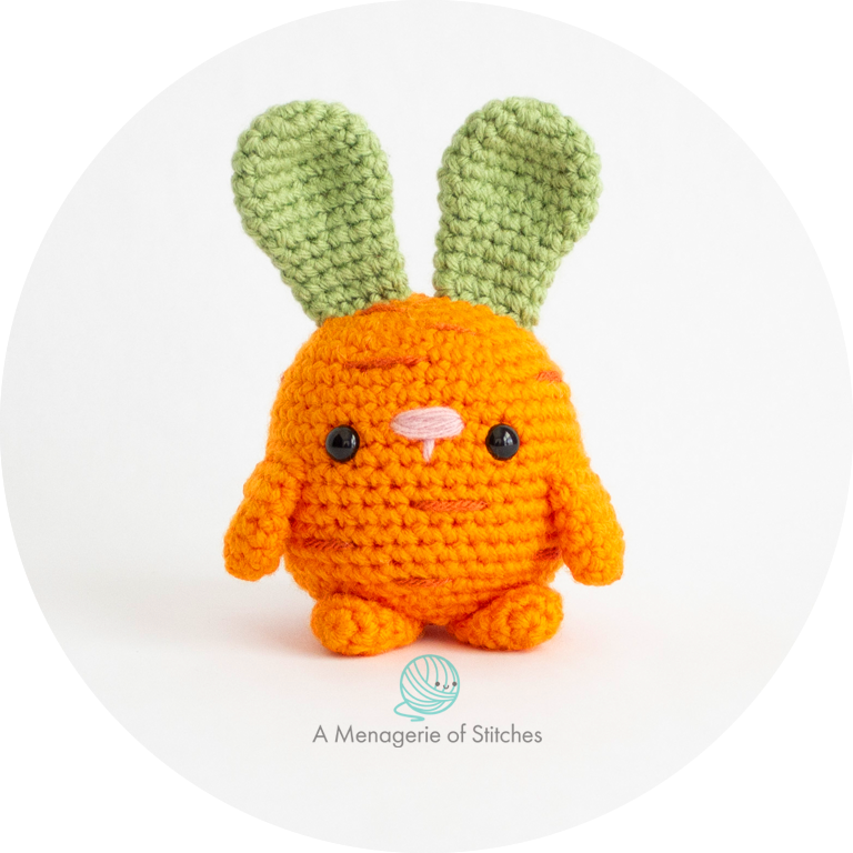 Free Crochet Easter Bunnies - Amigurumi Carrot Bunny HERO WATERMARKED