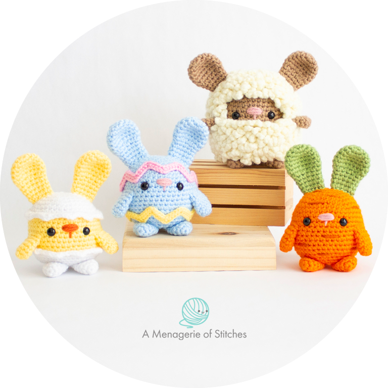 Free Crochet Easter Bunnies - Chick-Sheep-Easter Egg-Carrot - HERO WATERMARKED
