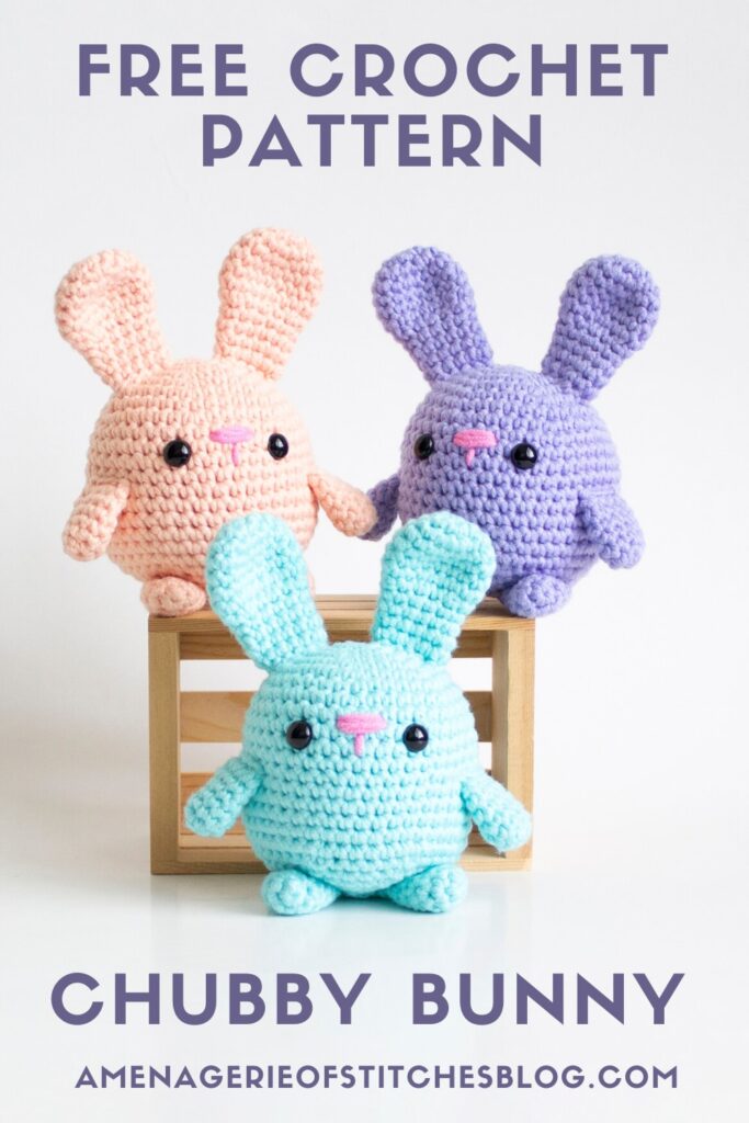 Free Crochet Chubby Bunny Pattern - Group Pin 1