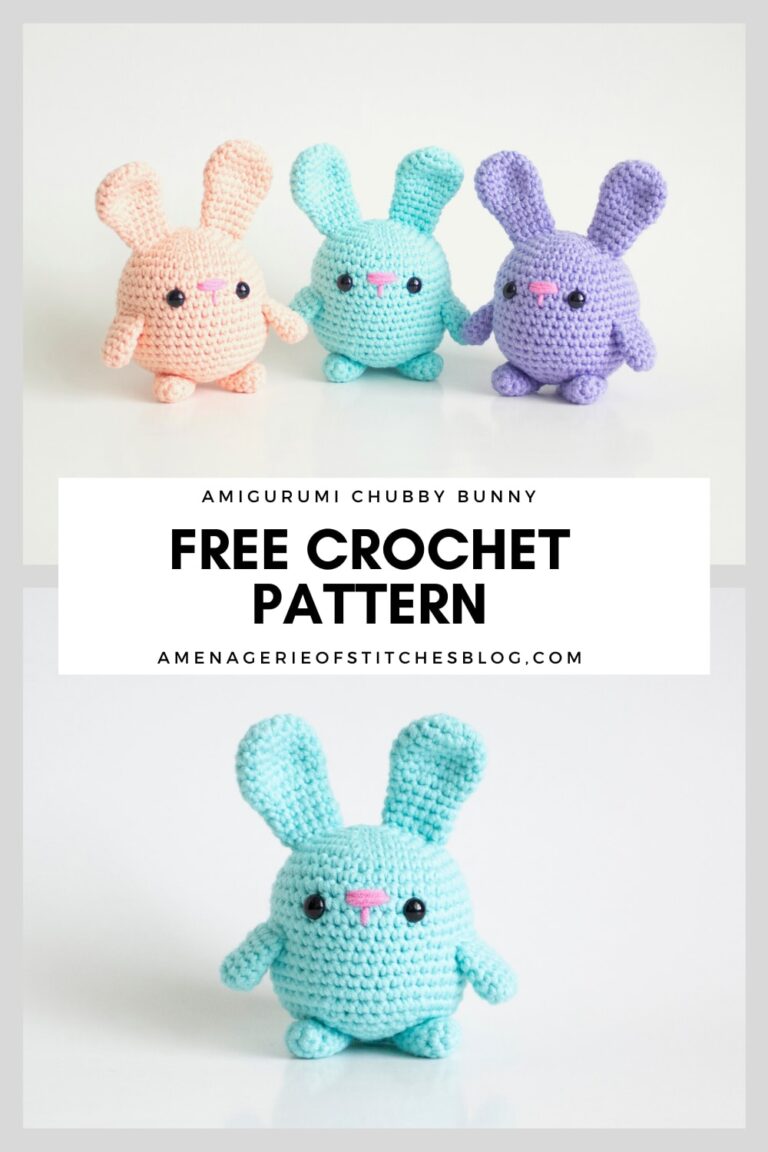 Free Crochet Chubby Bunny Pattern - A Menagerie of Stitches