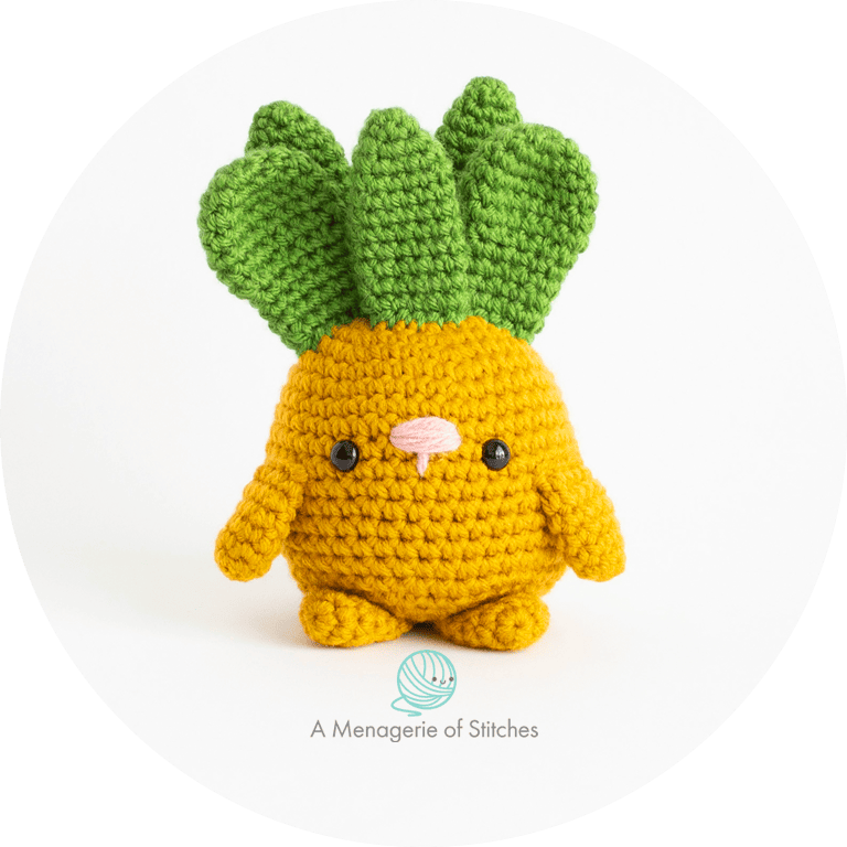 Amigurumi Summer Chubby Bunny Free Crochet Pattern- Pineapple Bunny HERO
