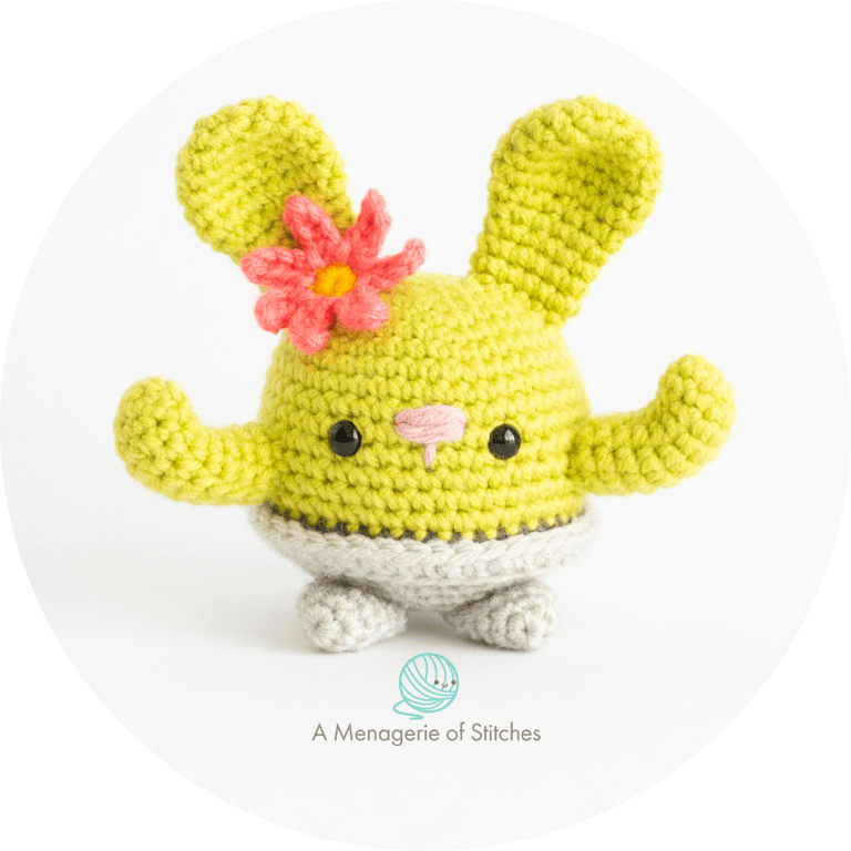 Amigurumi Summer Chubby Bunny Free Crochet Pattern- Saguaro Cactus Bunny HERO