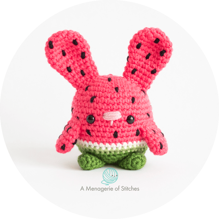 free july 4th crochet pattern watermelon bunny hero