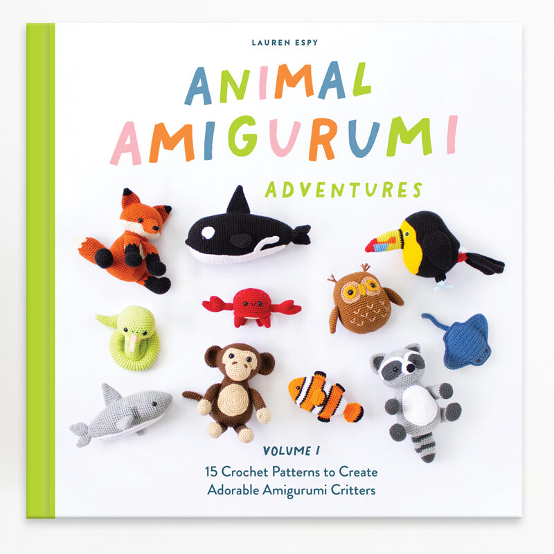Animal Amigurumi Adventures Book Cover - Full Crochet Yarn Material List Feature Square