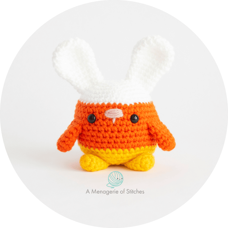 Harvest Festival Bunnies Amigurumi - Candy Corn Bunny HERO Feature
