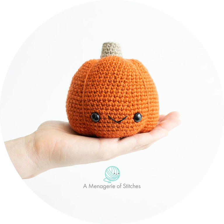 Gourdie The Pumpkin Crochet Pattern Hero Circle Watermark