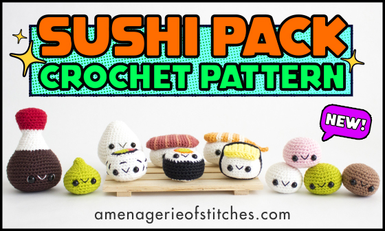 Sushi Crochet Pattern - Wide Feature - 01