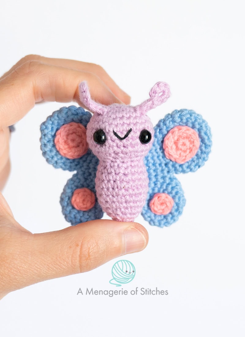 SPRING CAL FEATURE IMAGE A Menagerie of Stitches BUTTERFLY Crochet Pattern